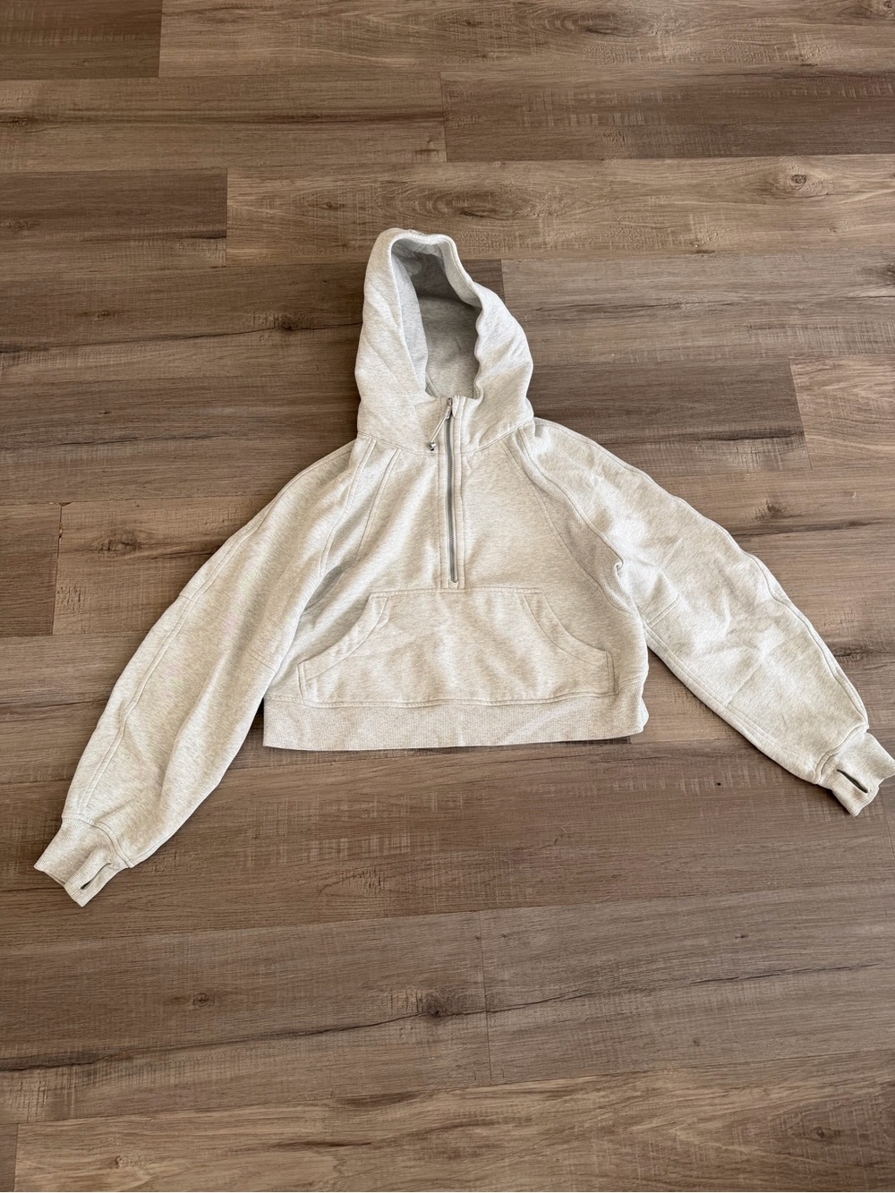 Gray Lululemon scuba quarter zip hoodie size small #athleisure #scuba